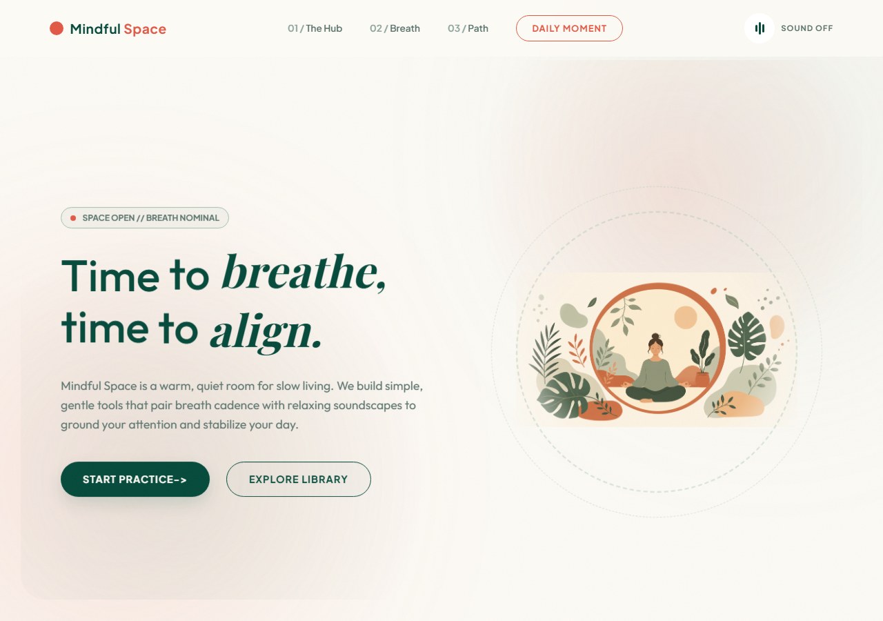 Проект Mindful Space Site